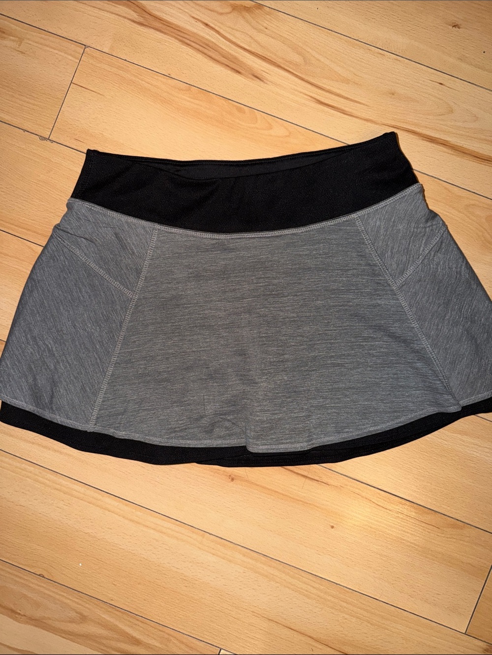 Joe Fresh Gray Skater Skirt / skirt with Black Waistband